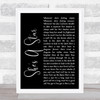 James She's A Star Black Script Song Lyric Print