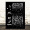 Johnny Cash I Walk The Line Black Script Song Lyric Print
