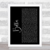 Khalid Better Black Script Song Lyric Print