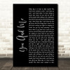 Lifehouse You And Me Black Script Song Lyric Print