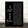 Michael Buble Forever Now Black Script Song Lyric Print