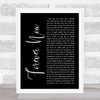 Michael Buble Forever Now Black Script Song Lyric Print