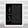 Neil Diamond Sweet Caroline Black Script Song Lyric Print