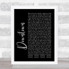 Petula Clark Downtown Black Script Song Lyric Print