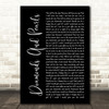 Prince And The New Power Generation Diamonds And Pearls Black Script Song Lyric Print