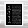 Prince And The New Power Generation Diamonds And Pearls Black Script Song Lyric Print