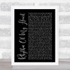Rod Stewart Rhythm Of My Heart Black Script Song Lyric Print