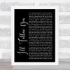 Shinedown I'll Follow You Black Script Song Lyric Print