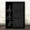 Stevie Wonder My Cherie Amour Black Script Song Lyric Print