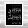The Beautiful South Valentine Black Script Song Lyric Print