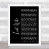 The Strokes Last Nite Black Script Song Lyric Print