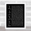 The Style Council A Solid Bond In Your Heart Black Script Song Lyric Print