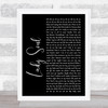The Temptations Lady Soul Black Script Song Lyric Print