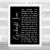 The Weavers Goodnight Irene Black Script Song Lyric Print