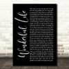 Alter Bridge Wonderful Life Black Script Song Lyric Print