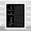 Barbra Streisand Woman In Love Black Script Song Lyric Print