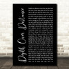 Ben Howard Depth Over Distance Black Script Song Lyric Print