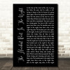 Bon Jovi The Hardest Part Is The Night Black Script Song Lyric Print