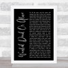 Bon Jovi Wanted Dead Or Alive Black Script Song Lyric Print