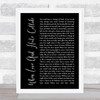 Def Leppard When Love And Hate Collide Black Script Song Lyric Print