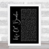 Dick Van Dyke Me Ol Bamboo Black Script Song Lyric Print