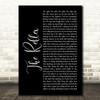 Duran Duran The Reflex Black Script Song Lyric Print