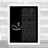 Ed Roland Collective Soul Run Black Script Song Lyric Print