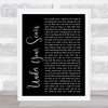 Godsmack Under Your Scars Black Script Song Lyric Print