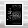 Greg Lake Lucky Man Black Script Song Lyric Print