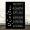 Joni Mitchell A Case Of You Black Script Song Lyric Print