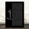 Marillion Lavender Black Script Song Lyric Print