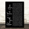 Matt Stell Prayed For You Black Script Song Lyric Print