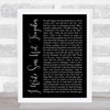 Panic! At The Disco I Write Sins Not Tragedies Black Script Song Lyric Print