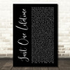 Sting & Shaggy Just One Lifetime Black Script Song Lyric Print