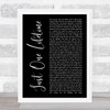 Sting & Shaggy Just One Lifetime Black Script Song Lyric Print