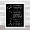 Dani And Lizzy Dancing In The Sky Black Script Song Lyric Quote Print