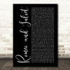 Dire Straits Romeo And Juliet Black Script Song Lyric Quote Print