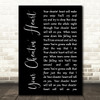 Elvis Presley Your Cheatin' Heart Black Script Song Lyric Quote Print