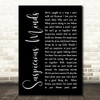 Elvis Presley Suspicious Minds Black Script Song Lyric Quote Print