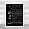 George Michael Careless Whisper Black Script Song Lyric Quote Print