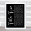 George Michael Father Figure Black Script Song Lyric Quote Print