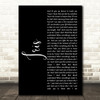 Goo Goo Dolls Iris Black Script Song Lyric Quote Print