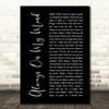 Elvis Presley Always On My Mind Black Script Song Lyric Quote Print