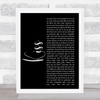 Prince Kiss Black Script Song Lyric Quote Print