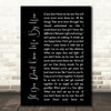 Simply Red If You Don't Know Me By Now Black Script Song Lyric Quote Print