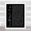 Whitney Houston Saving All My Love For You Black Script Song Lyric Quote Print
