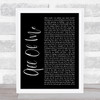 John Legend All Of Me Black Script Song Lyric Quote Print