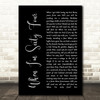The Beatles When I'm Sixty Four Black Script Song Lyric Quote Print