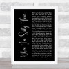 The Beatles When I'm Sixty Four Black Script Song Lyric Quote Print