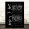 AC DC Highway To Hell Black Script Song Lyric Quote Print